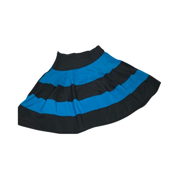 Derek Lam Design Nation Womens Asymmetrical Seam Skirt Size 8 Black Blue A Line - Picture 3 of 9